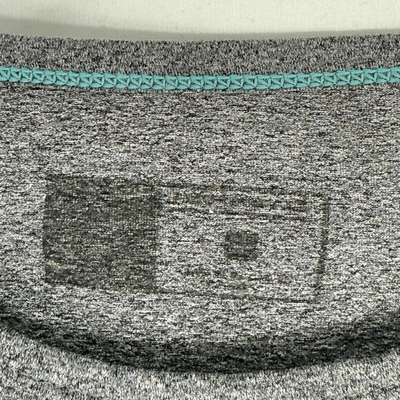 RBX Long Sleeve Shirt Performance Active Top Size M Gray Teal Trim - Picture 5 of 16